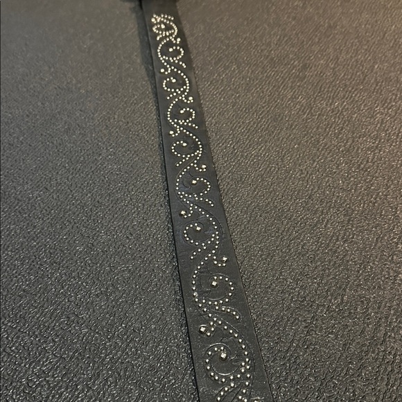 Tony Lama Black Belt with Turquoise Stone Buckle - Picture 10 of 11